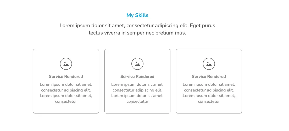 Skill Set For Website: Iconified Skill Section For Desktop